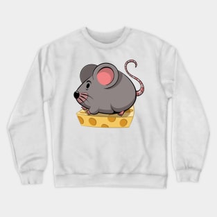 Little Mouse on Cheese Crewneck Sweatshirt